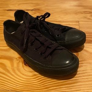 Black monochrome converse